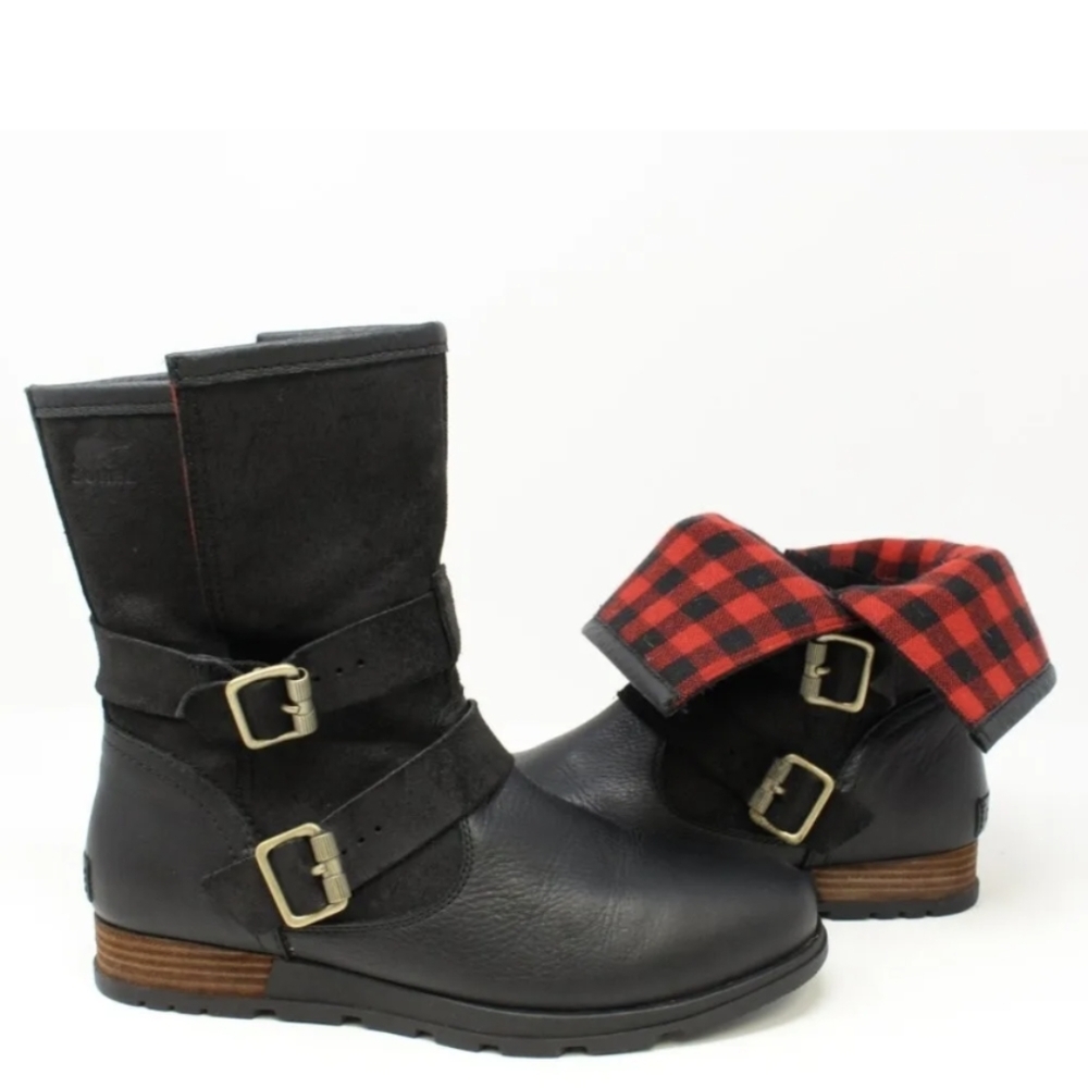 Sorel Major Moto Buckle Boot Black 7.5
